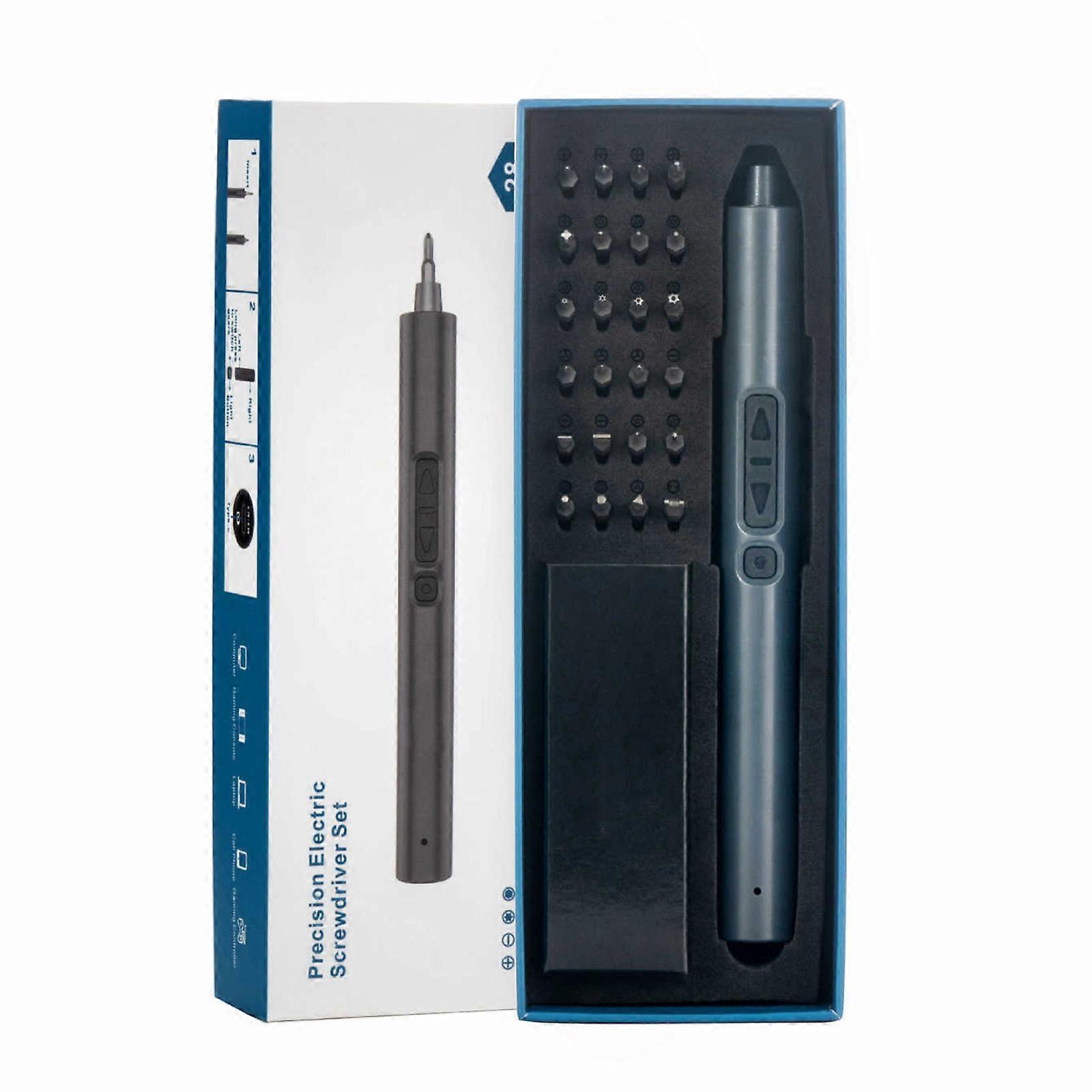 Multipurpose 28 In 1 Cordless Screwdriver Kit Interchangeable Bits Ergonomic Handle LED Lightweight Tool For Technical Repairs Multicolor