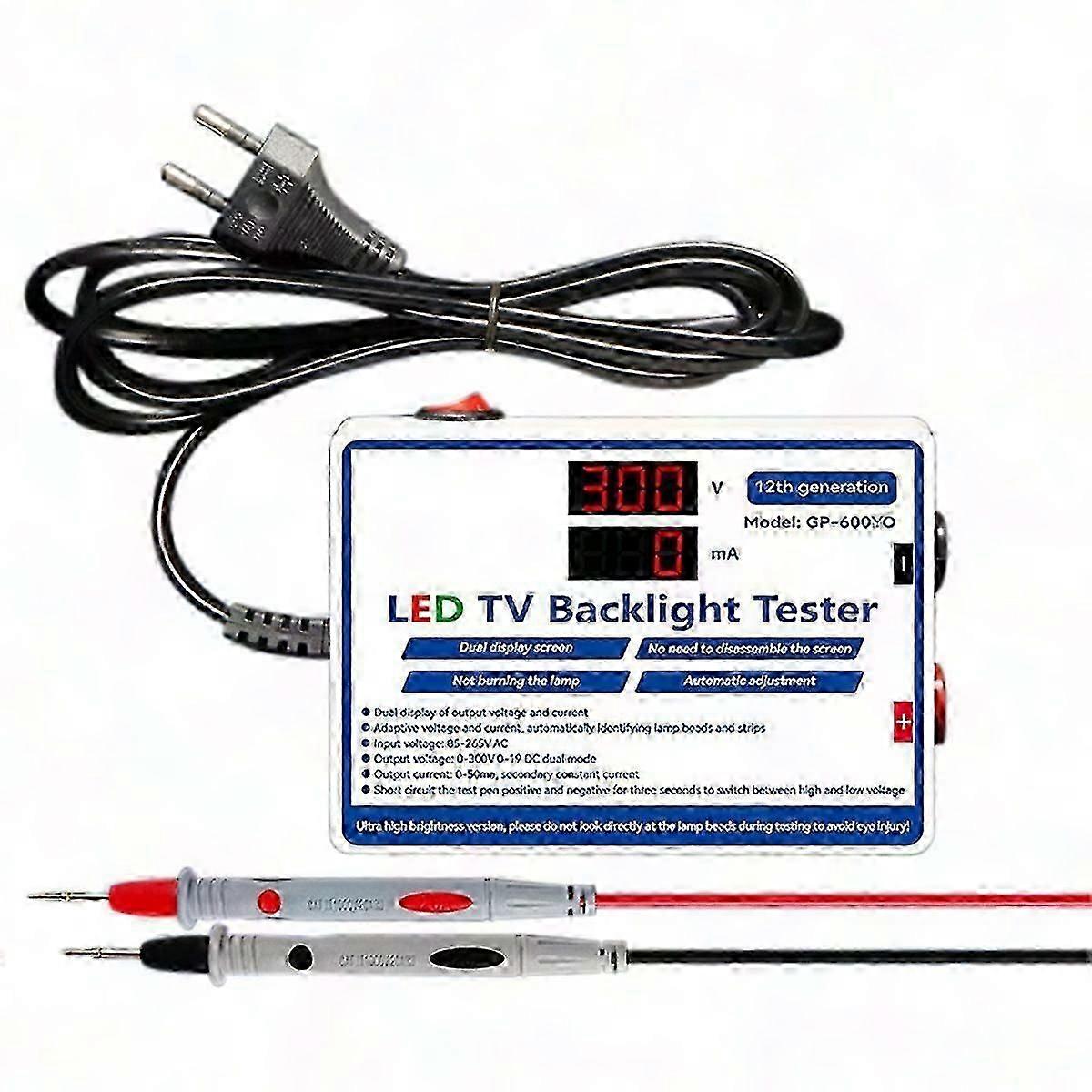 LED Tester 0-300V Output for LED TV Backlight Testing Tool EU Plug