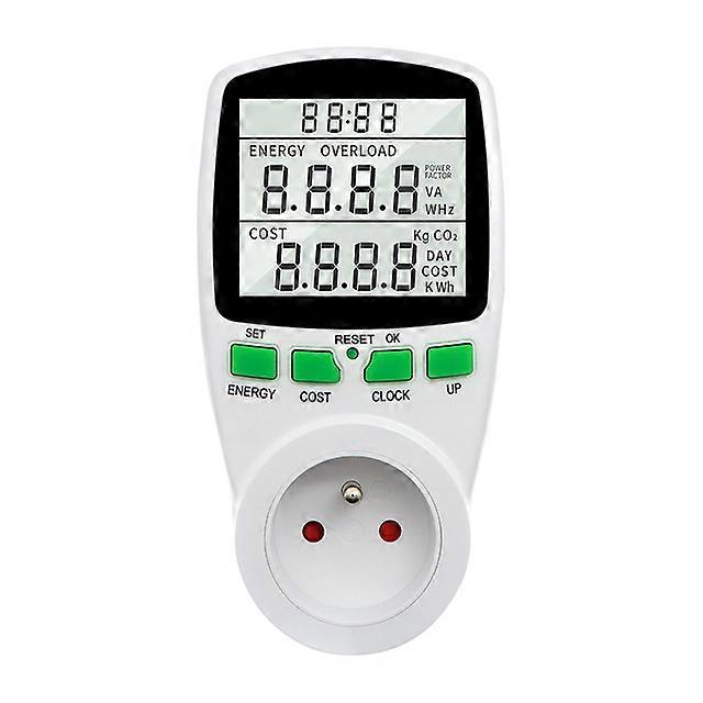 Digital Wattmeter LCD Power Meter Energy Meter Analyzer Wattage Meter Electricity Kwh EU US UK AU French Measuring Outlet