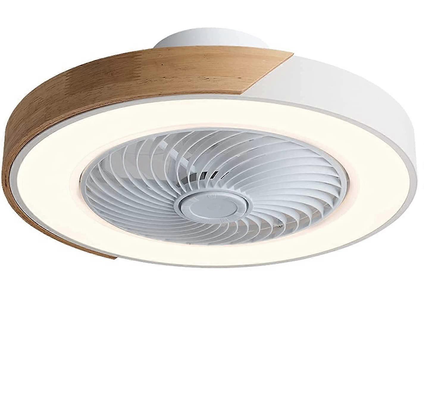 Modern Ceiling Fan with Light and Remote Control, Dimmable LED, Quiet Low Noise with Timer Function