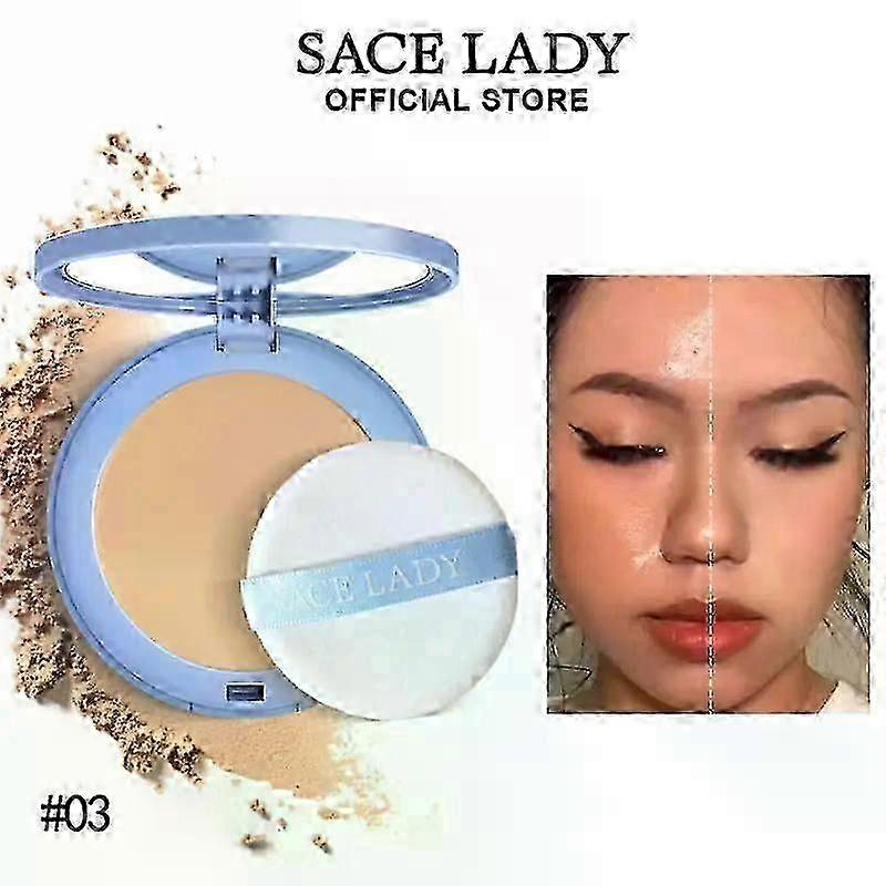 Sace Lady Long Lasting Full Coverage Setting Powder with Waterproof Formula for Flawless Matte Makeup Finish All Day