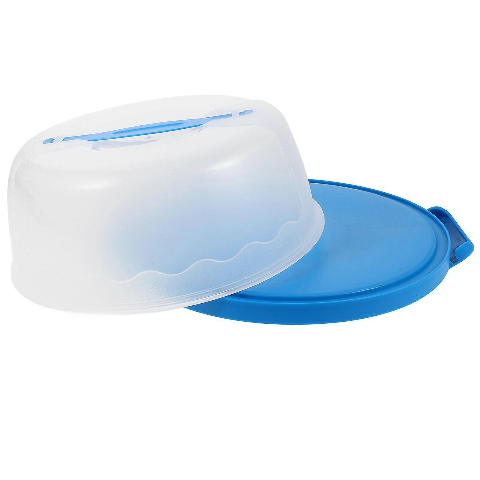 Portable Handheld Cake Box Cake Transport Container Blue Color 11.40X11.40X5.31In 1Pack