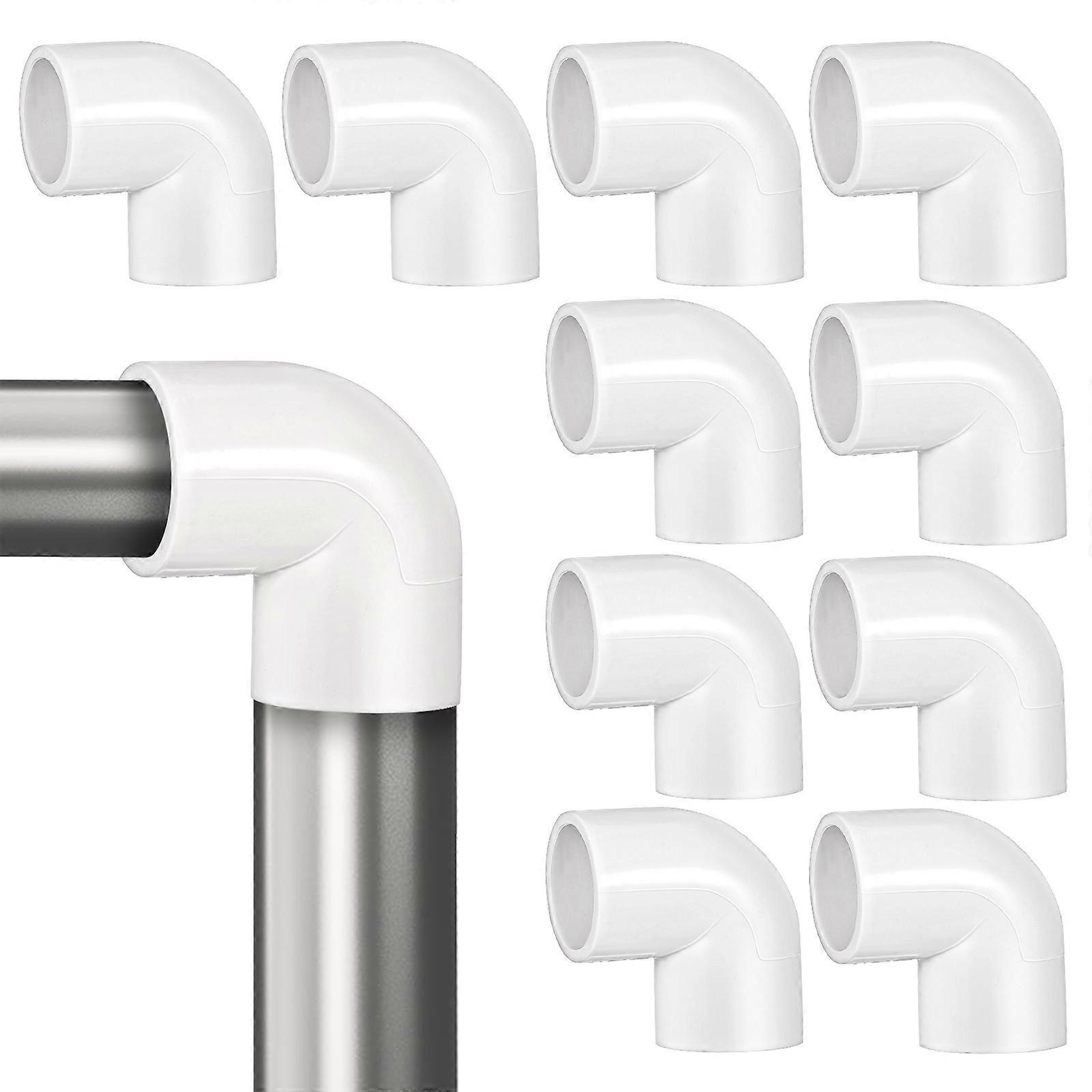 PVC Elbow Pipe Fitting for Water Pipe Connector 10Pcs 90 Degree Angle