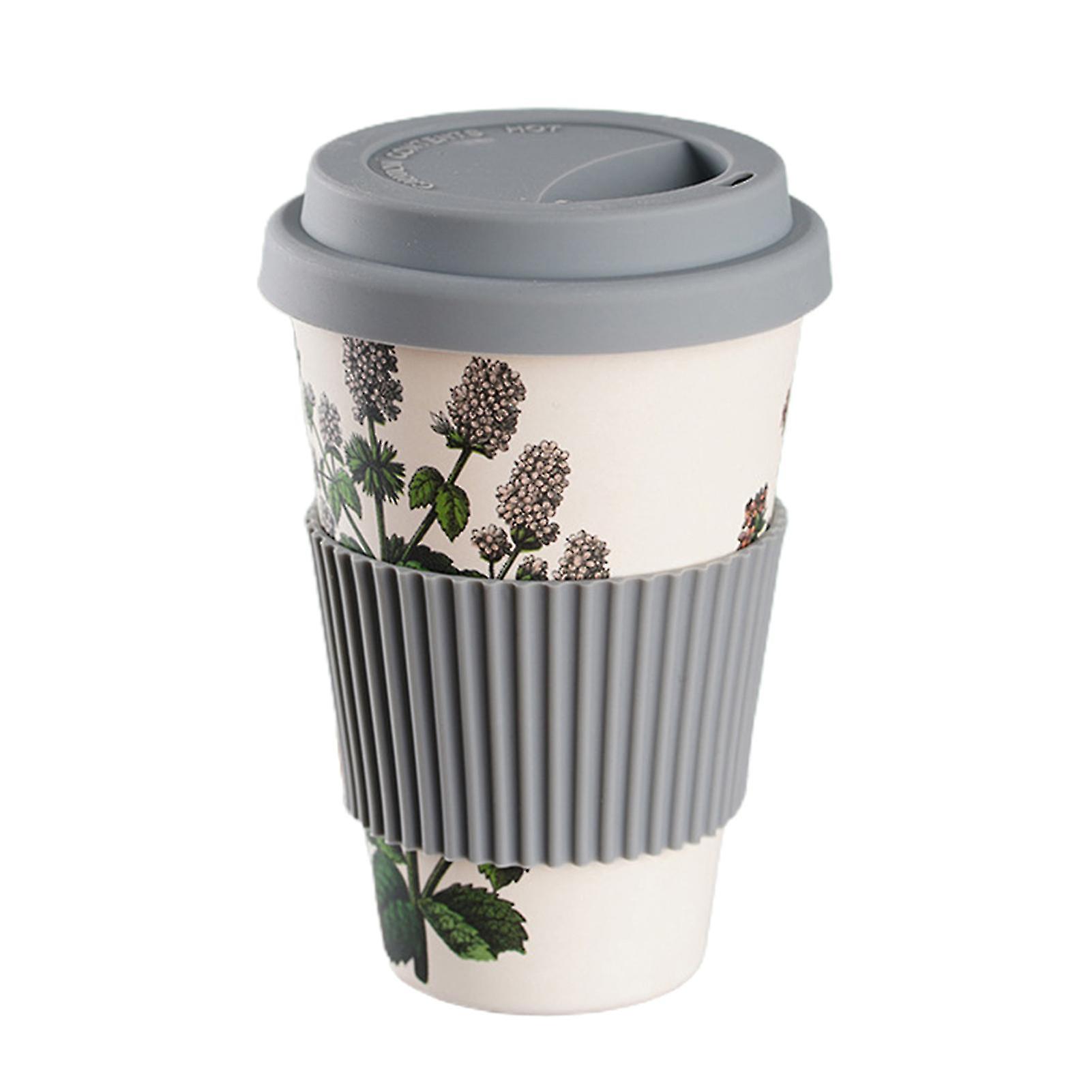 470ml Tazza da caffè Decal Design Isolamento portatile in fibra di bambù Tazza d'acqua degradabile per viaggi