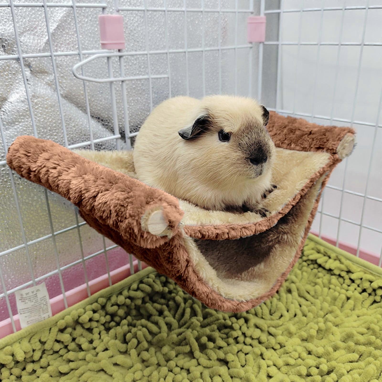 Quinlirra Dog Blanket, Compatible with Small Pet Cage, Double Layer Hammock for Parrot, Guinea Pig, Ferret, Squirrel, Hamster, Rats