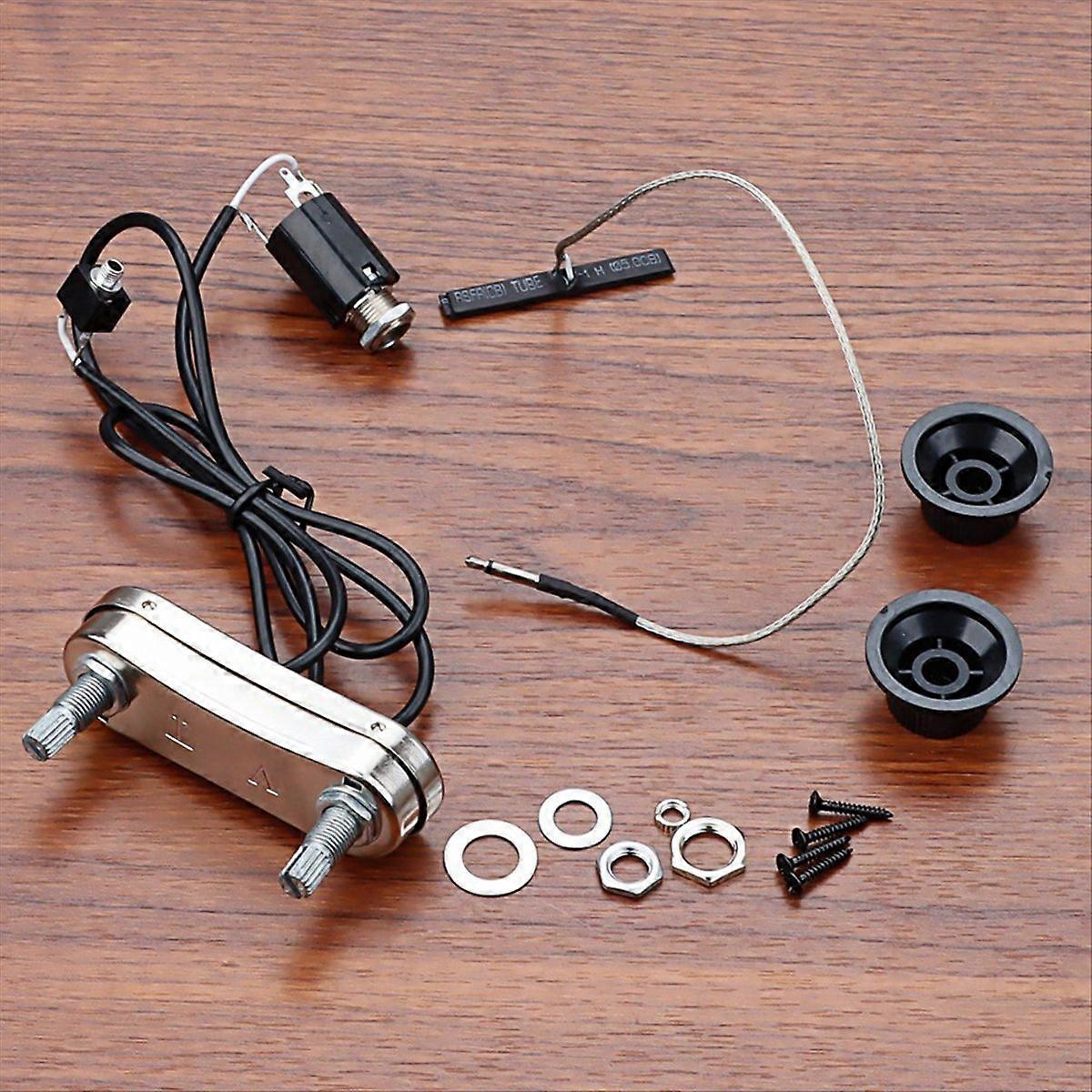 Violin Pickup Piezo Transducer Bridge Set with Tone Volume Knob