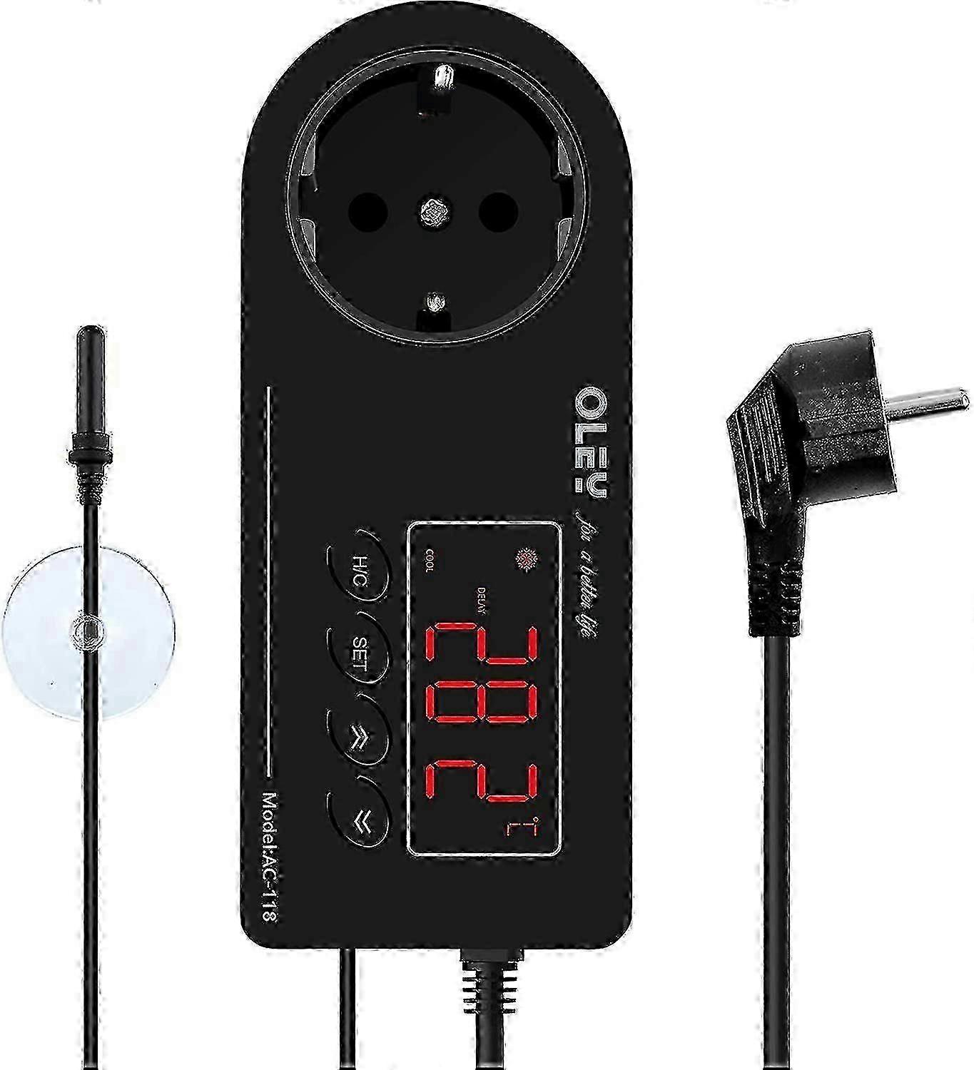 Terrarium Thermostat, Cooling And Heating Thermostat Socket, Reptile Thermostat For Snakes, Turtles, Lizards, Geckos And Other Reptiles_WYT