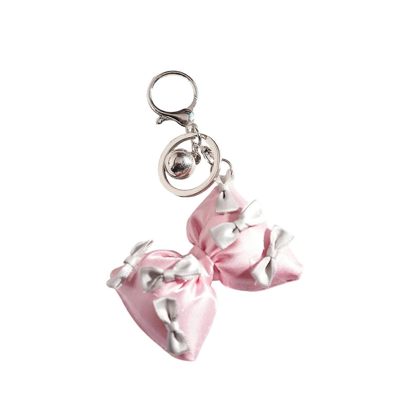 Practical And Cute Fabric Bows Key Holder For Bags Books Soft Decorative key Chain Ornament Ideal For Presents Multicolor