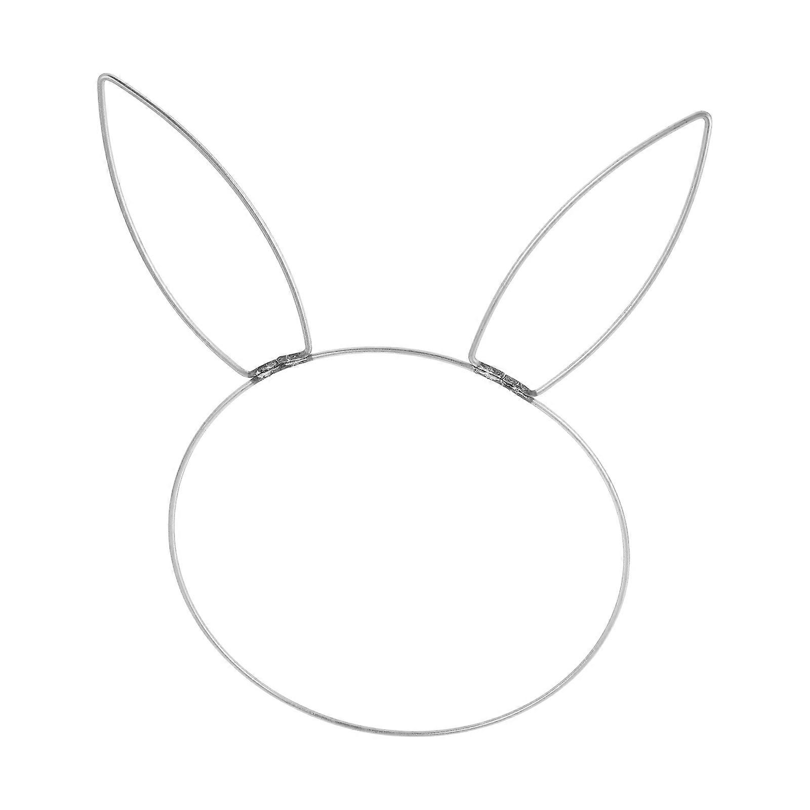 Easter Bunny Head Iron Wire Form for Easter Bunny Round Wreath