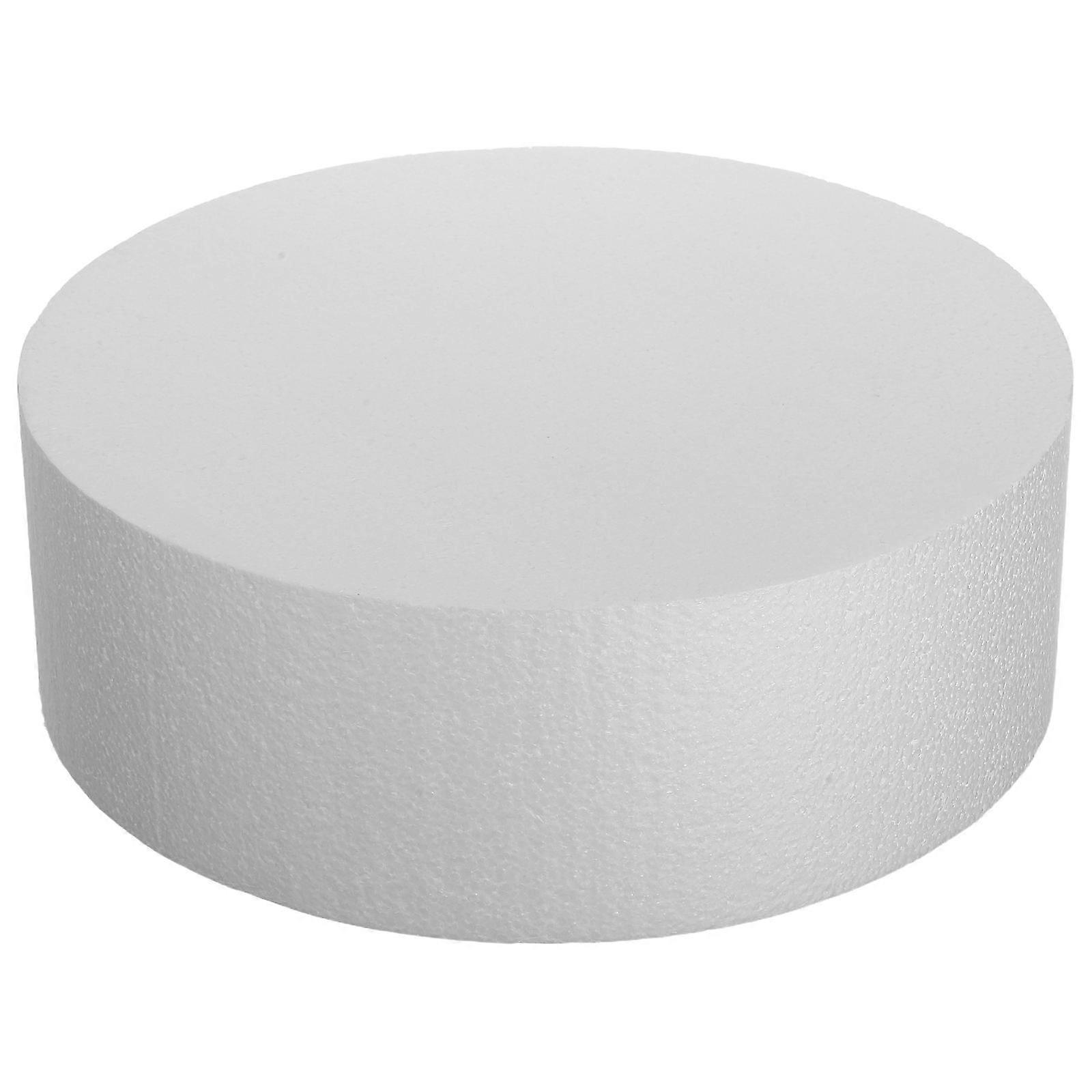 Round Foam Cake Dummy for Cake Decorating Practice White 12 Inch