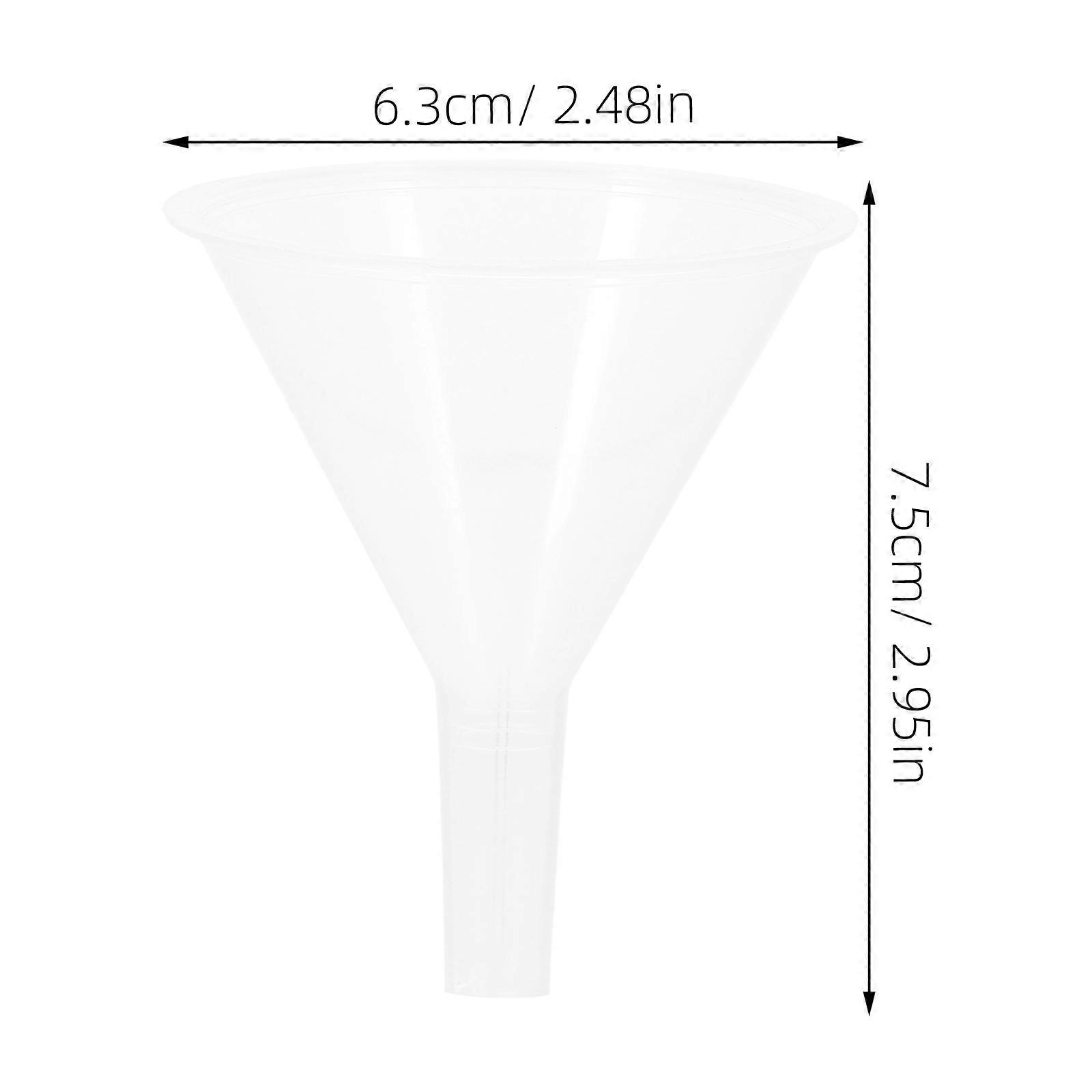 Transparent ABS Funnel for Lab with 20pcs Multi-use Transfer Liquid Funnels 0.5L