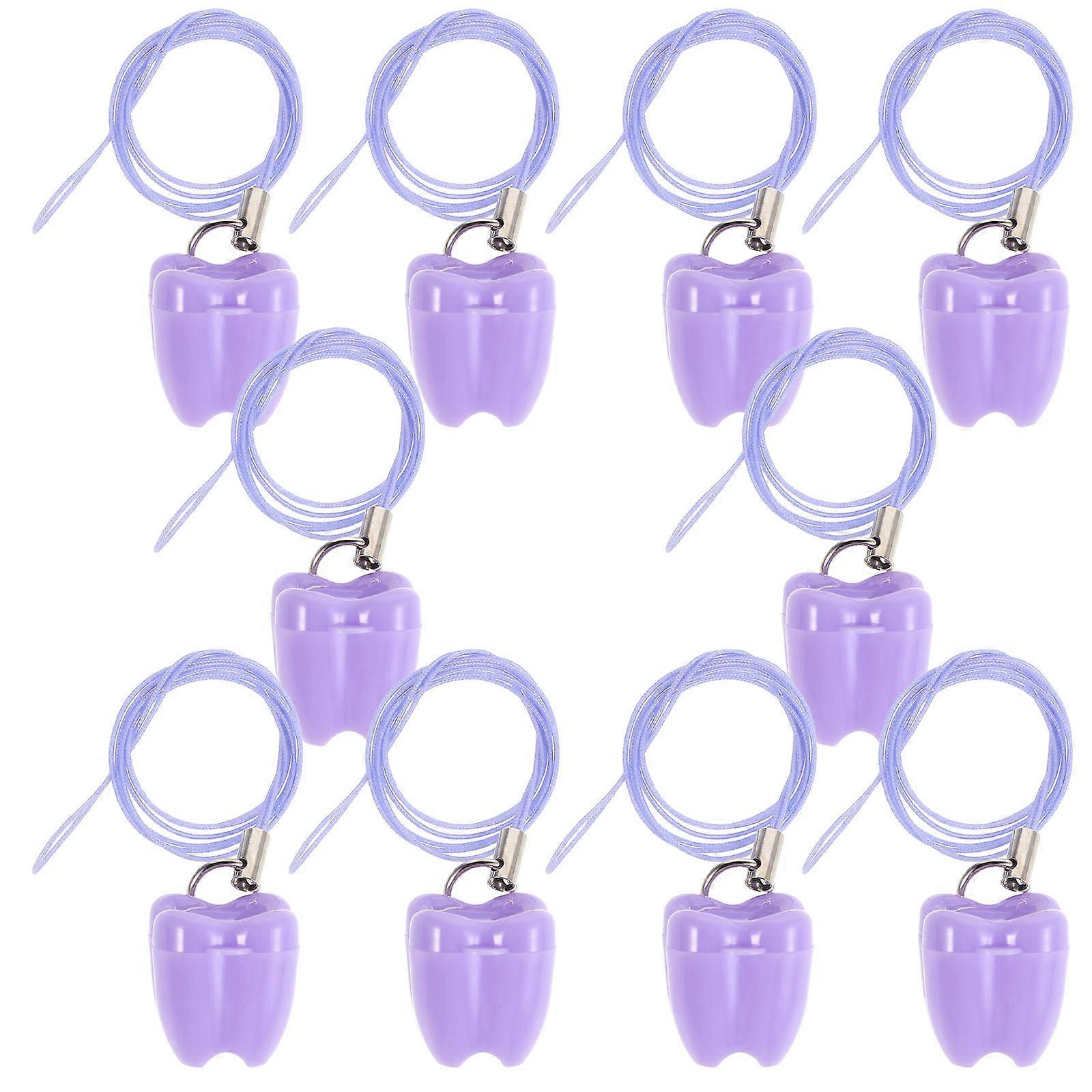 Baby Tooth Storage Keepsake Box for Storage 10Pcs Purple Durable PP Material