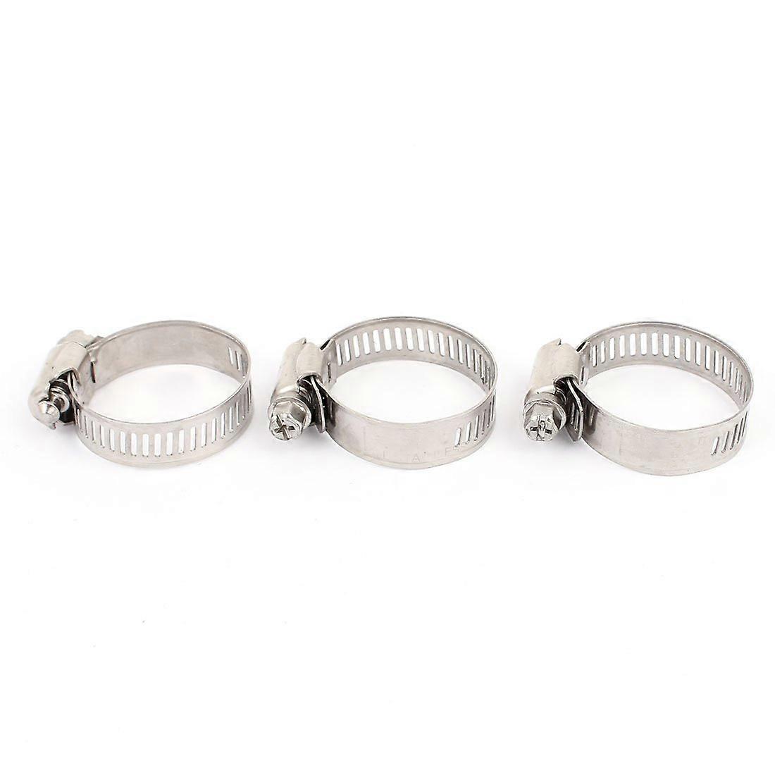 Adjustable Metal Hose Clamp Set 21mm38mm Stainless Steel Pipe Clips for Secure Connection 3pcs