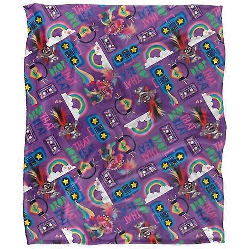 Trolls Silky All-Over Print Soft Touch Blanket