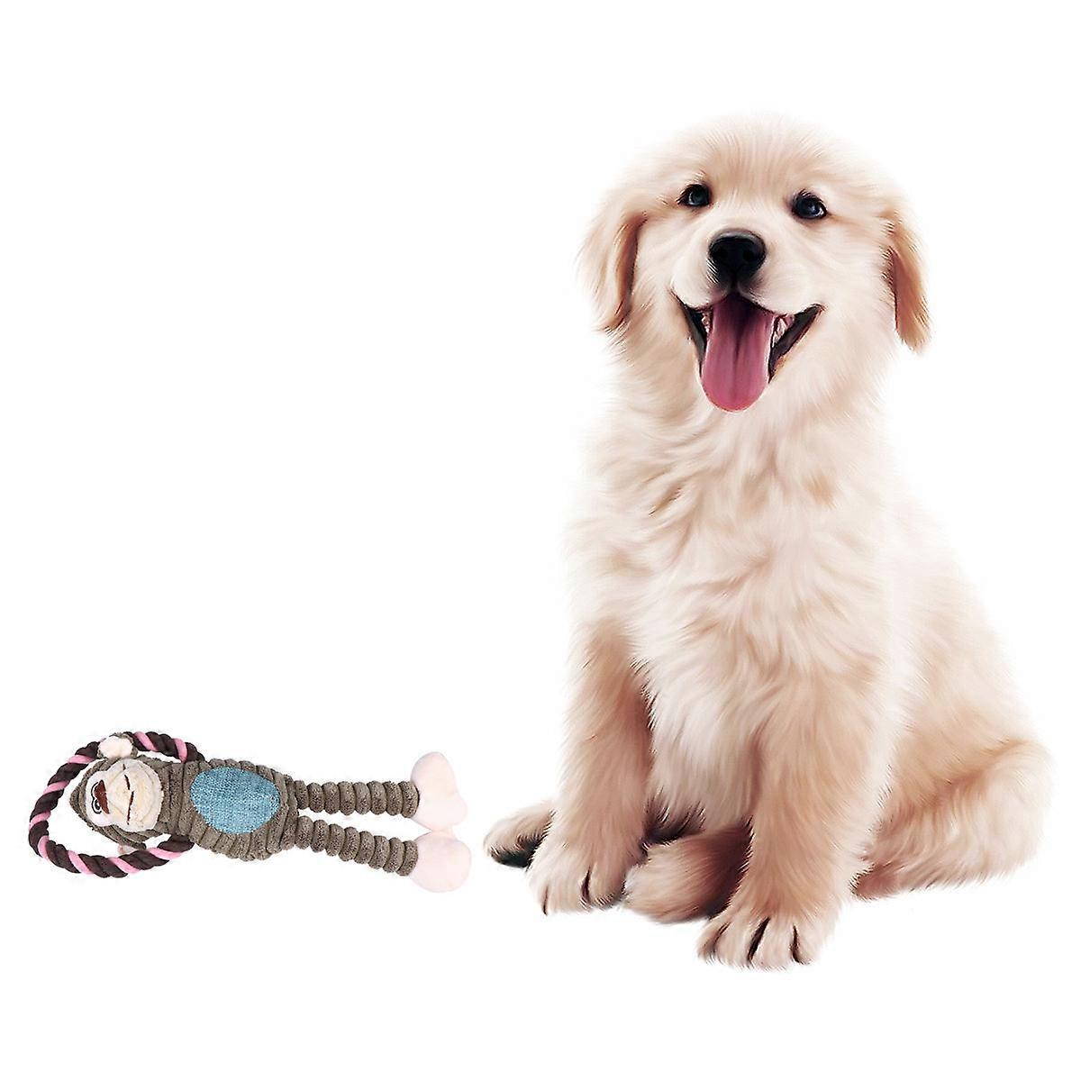 Pet Toy Cotton Rope Monkey Bite Toy for Grabbing 3Pcs Set