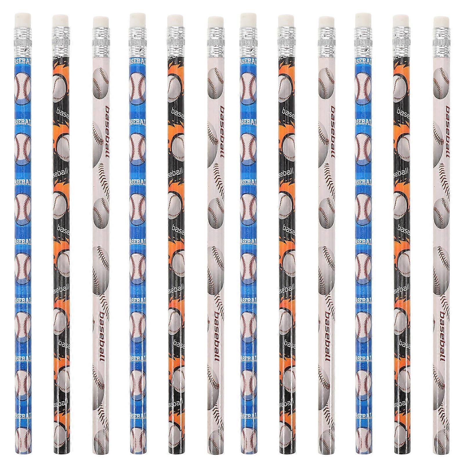 Bulk Pencils Classroom Supply Students Writing Wooden Cylindrical Shape 18.80X0.80X0.80cm Note-taking 12Pcs