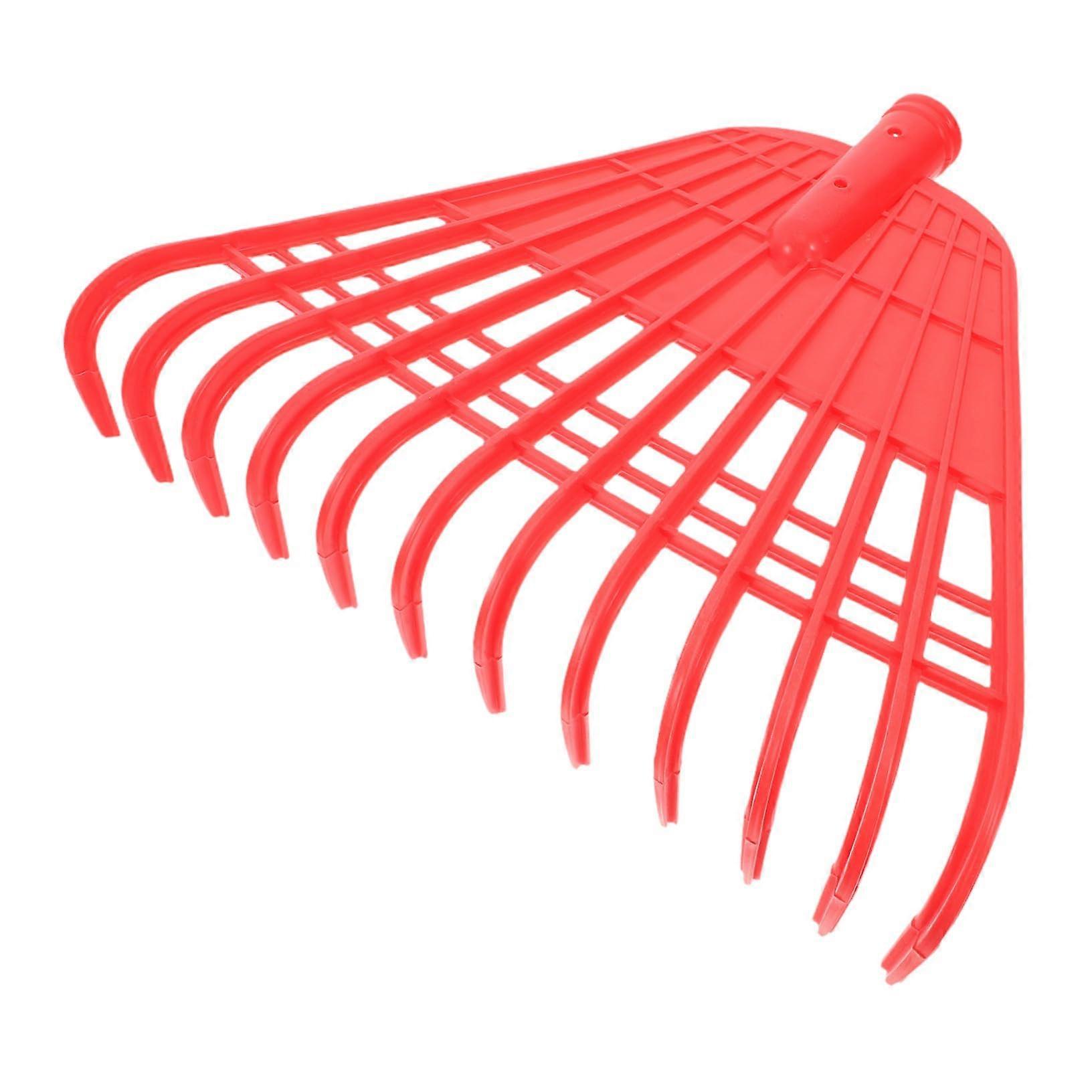 Heavy Duty Plastic Leaf Rake Head Replacement with Tines for Easy Lawn Leaf Collection and Cleaning