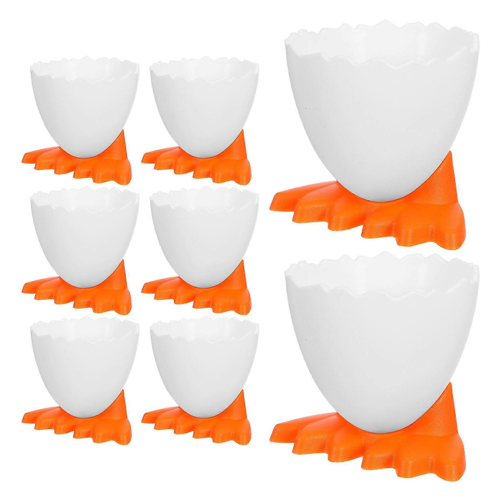 Egg Cups Cartoon Egg Holders Cute Cartoon Shape For Easter Party 8Pcs