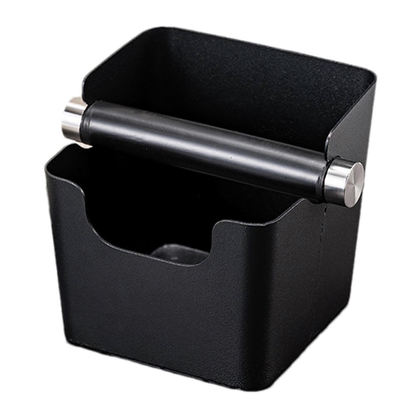 Espresso Knock Box with Removable Knock Bar, Large Capacity Coffee Grounds Container, Splash Proof