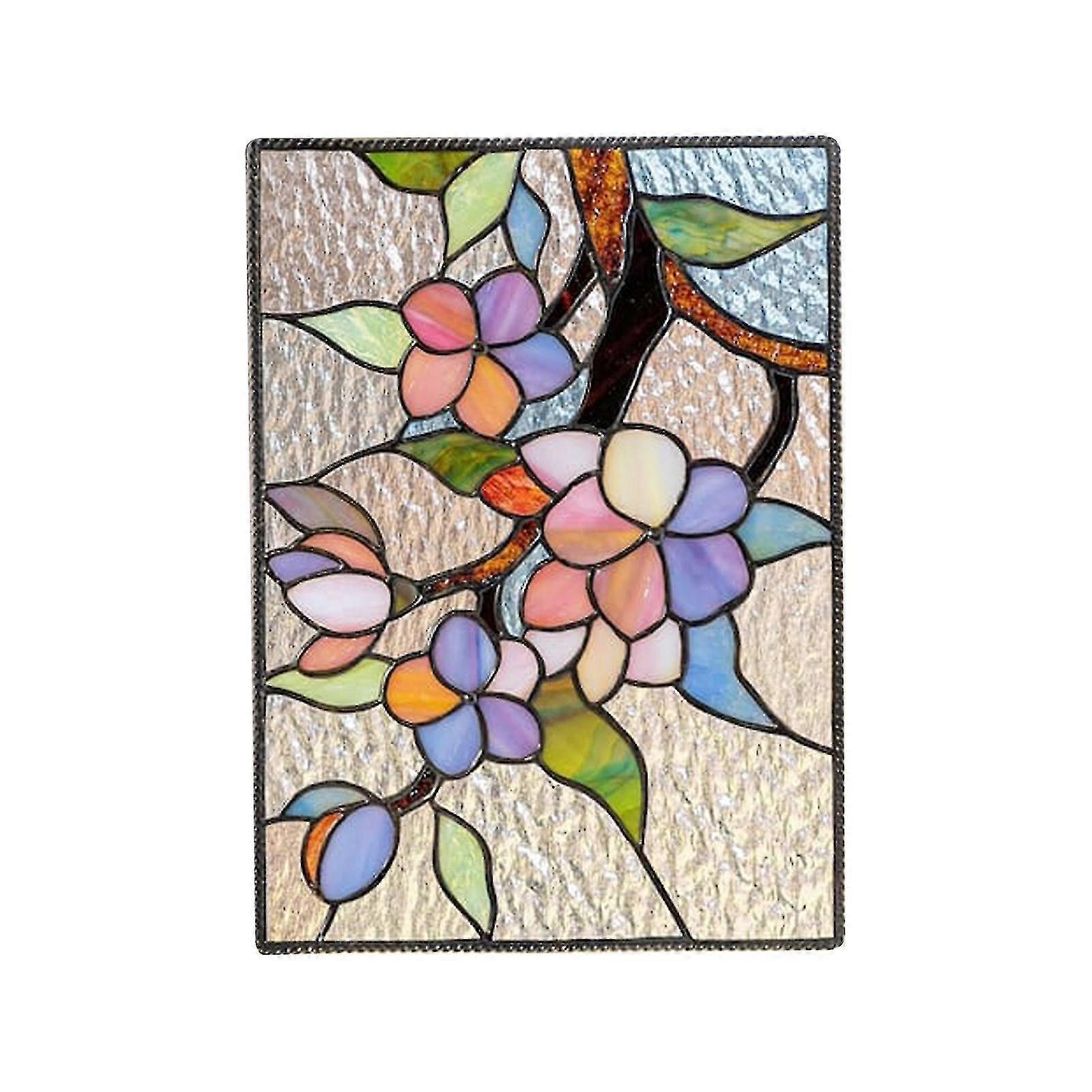2025 Cardinal Stained Window Panel Glass Window Hanging For Wall Decoration