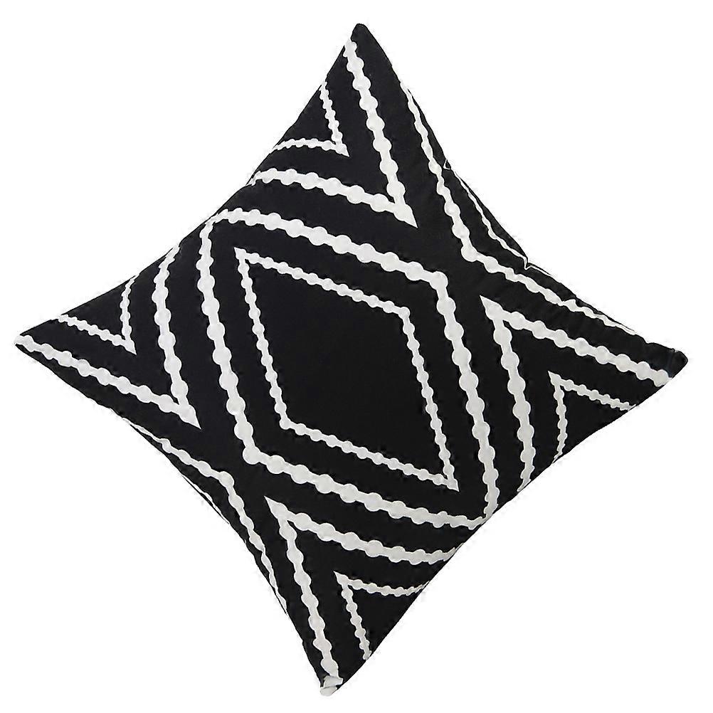 Modern Artistic Decorative Pillowcases Polyester Home Decoration Comfortable Black 1Set
