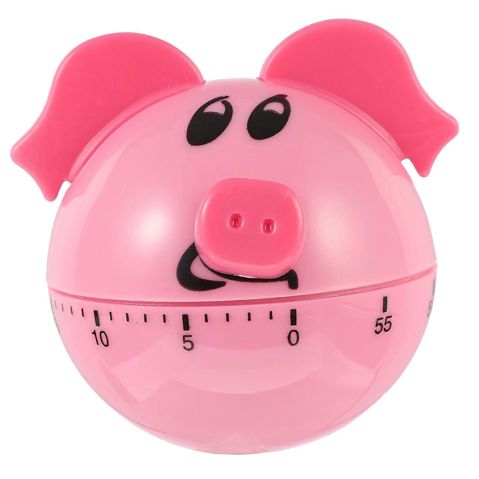 Kitchen Pig Timer Plastic Material 7x6cm Baking Room Use 1Set