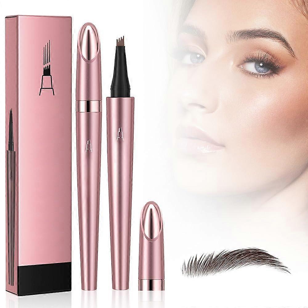 Waterproof Microblading Eyebrow Pencil Light Brown with 4Fork Tip for Natural LongLasting Strokes