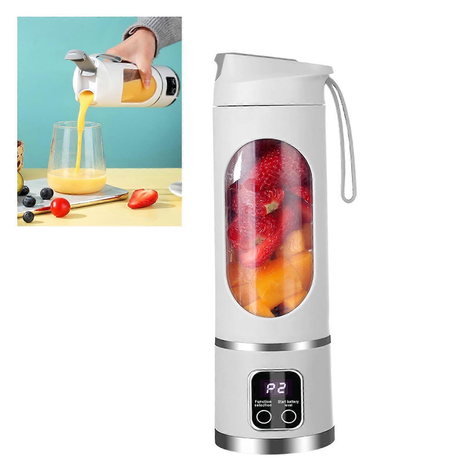 Portable USB Rechargeable Blender 450ml Mini Smoothie Maker for Fruit and Vegetables White