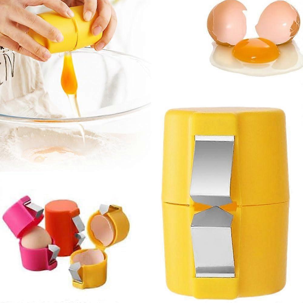 Egg Cracker and Shell Opener Stainless Steel Tool for Effortless Egg Cracking and Hard Boiled Peeling