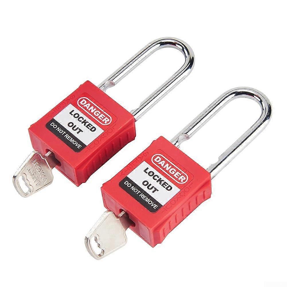 Padlock Set Rustproof Heavy Duty with Unique Key and Rewritable Label Tag for Outdoor Use 2pcs
