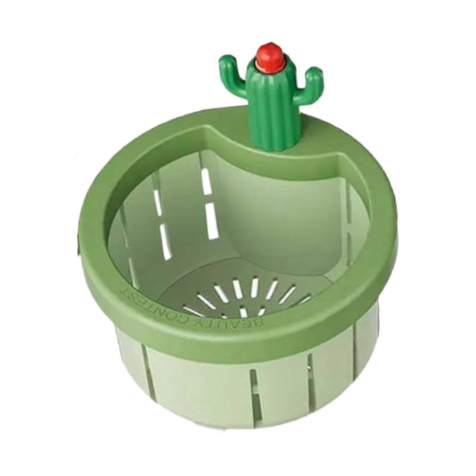Kitchen Sink Strainer Basket Antiodor Cactus Style Removable Drain Catcher Green
