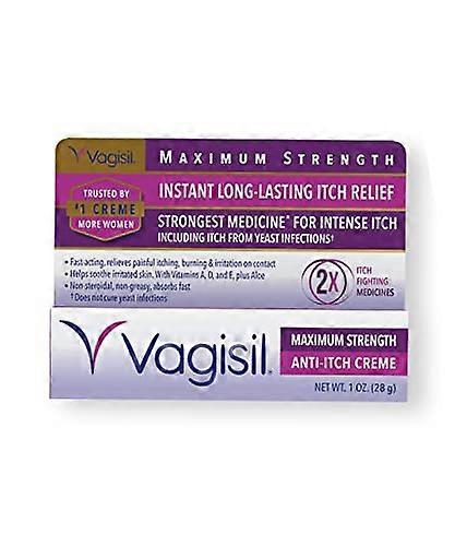 Vagisil Maximum Strength Anti-Itch Cream with Benzocaine 1 oz