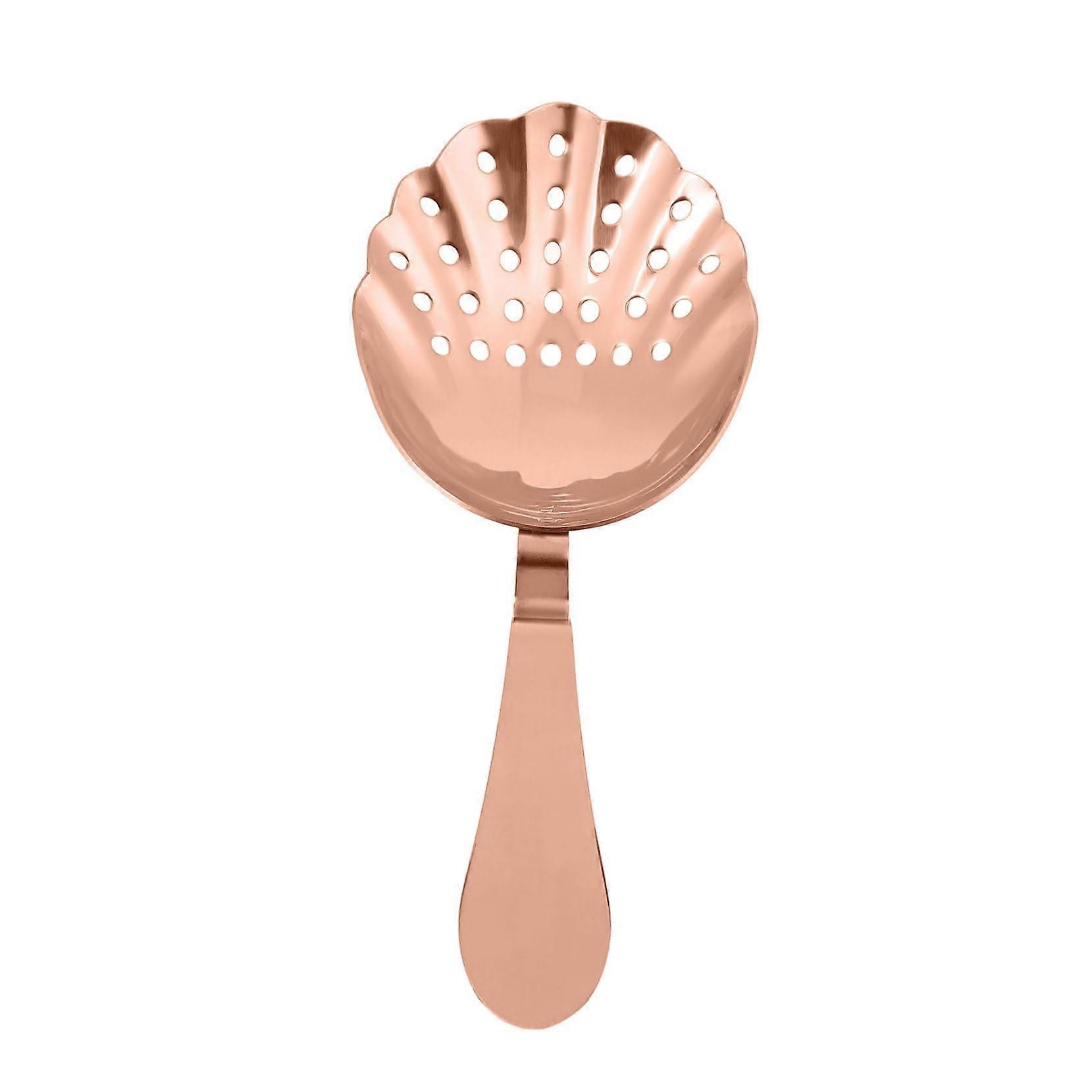 Stainless Steel Cocktail Strainer Rose Gold Shell Style Bartender Tool for Smooth Drink Filtering
