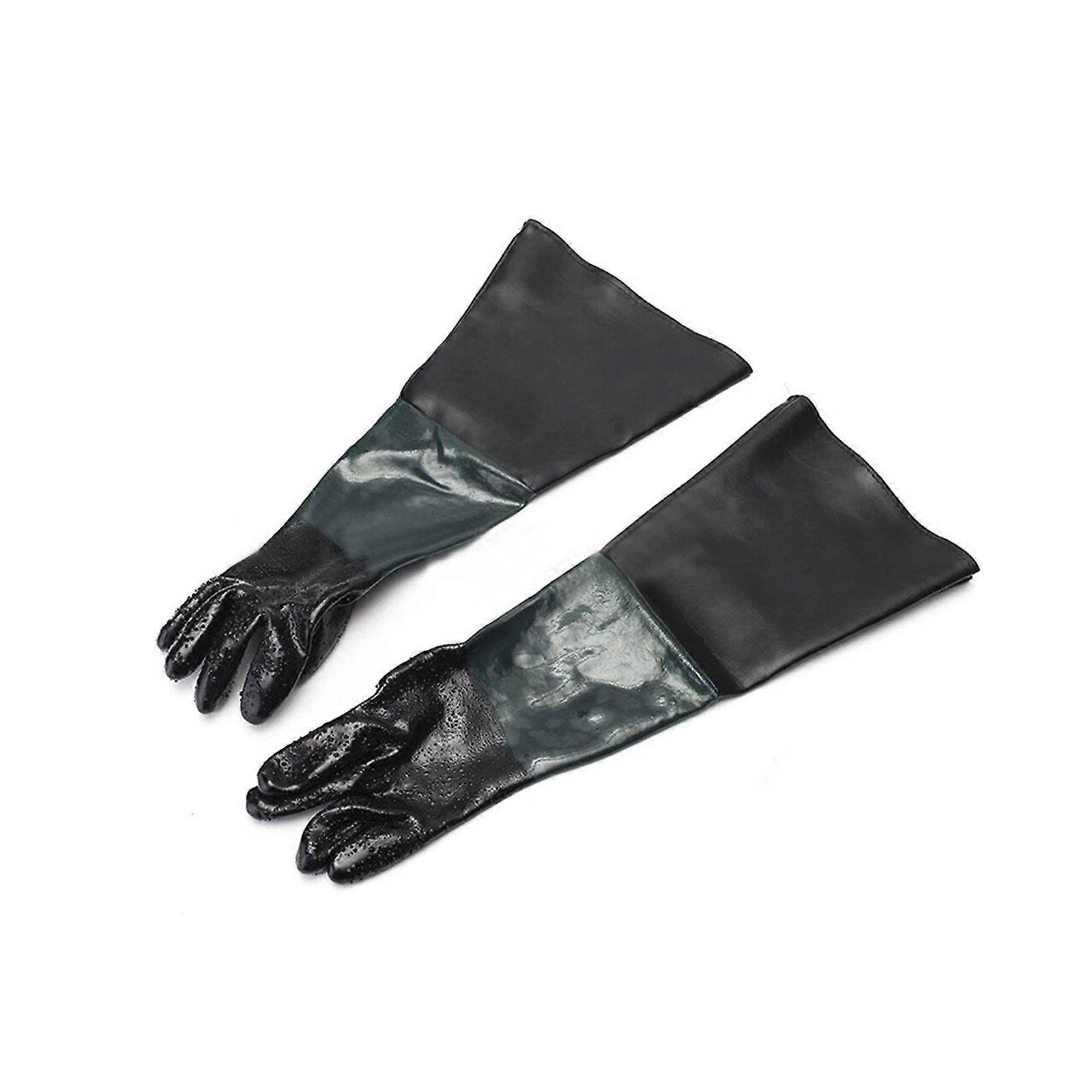 2Pairs 24"Sand Blast Sandblasting Gloves Protective For Sandblast Cabinet
