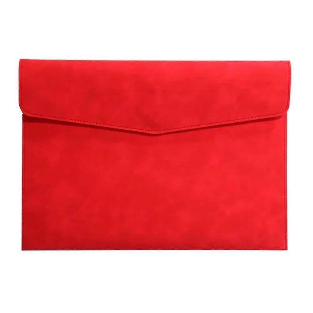 Leather Briefcase Business Document Organizer with Spacious MultiSection Storage for A4 Files