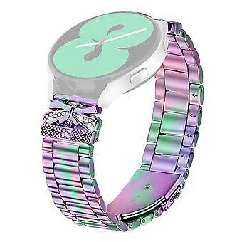 Replacement Strap for Mibro Air Butterfly Rhinestones Decor Metal Watch Band