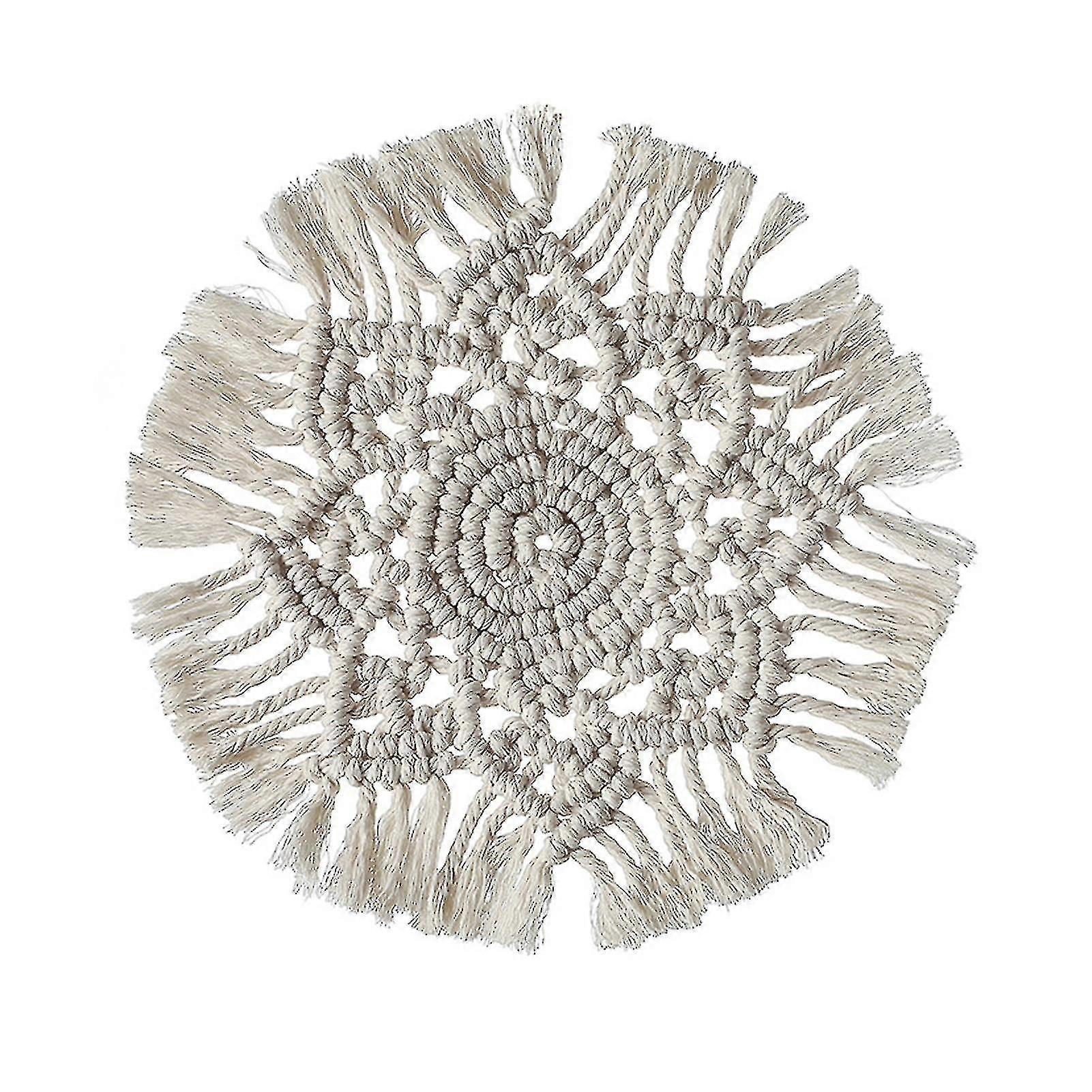 Nordic Round Woven Sunflower Placemat Coaster