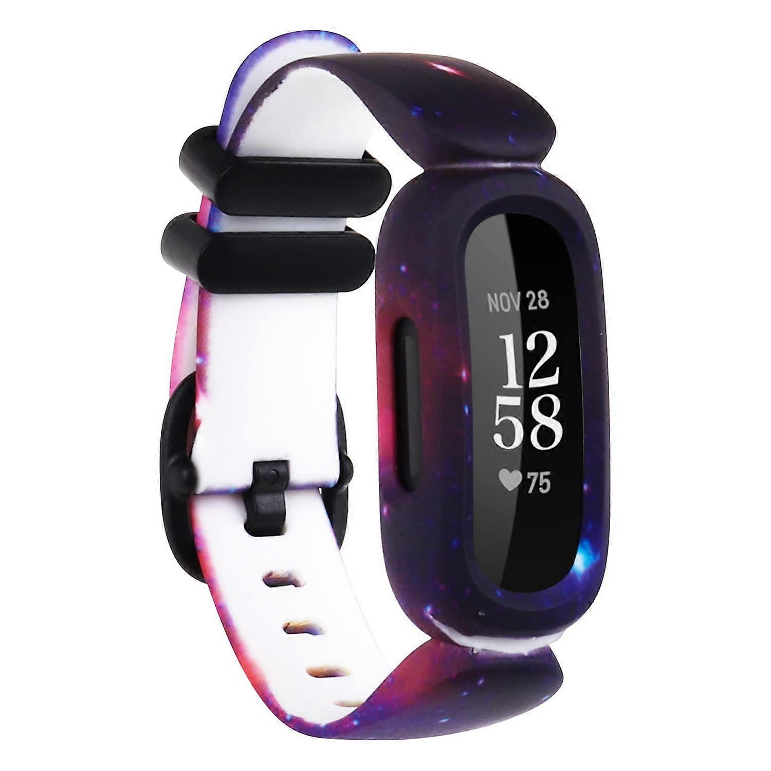 Floral Pattern Adjustable Comfortable Replacement Strap Secure Fit for Fitbit Ace3