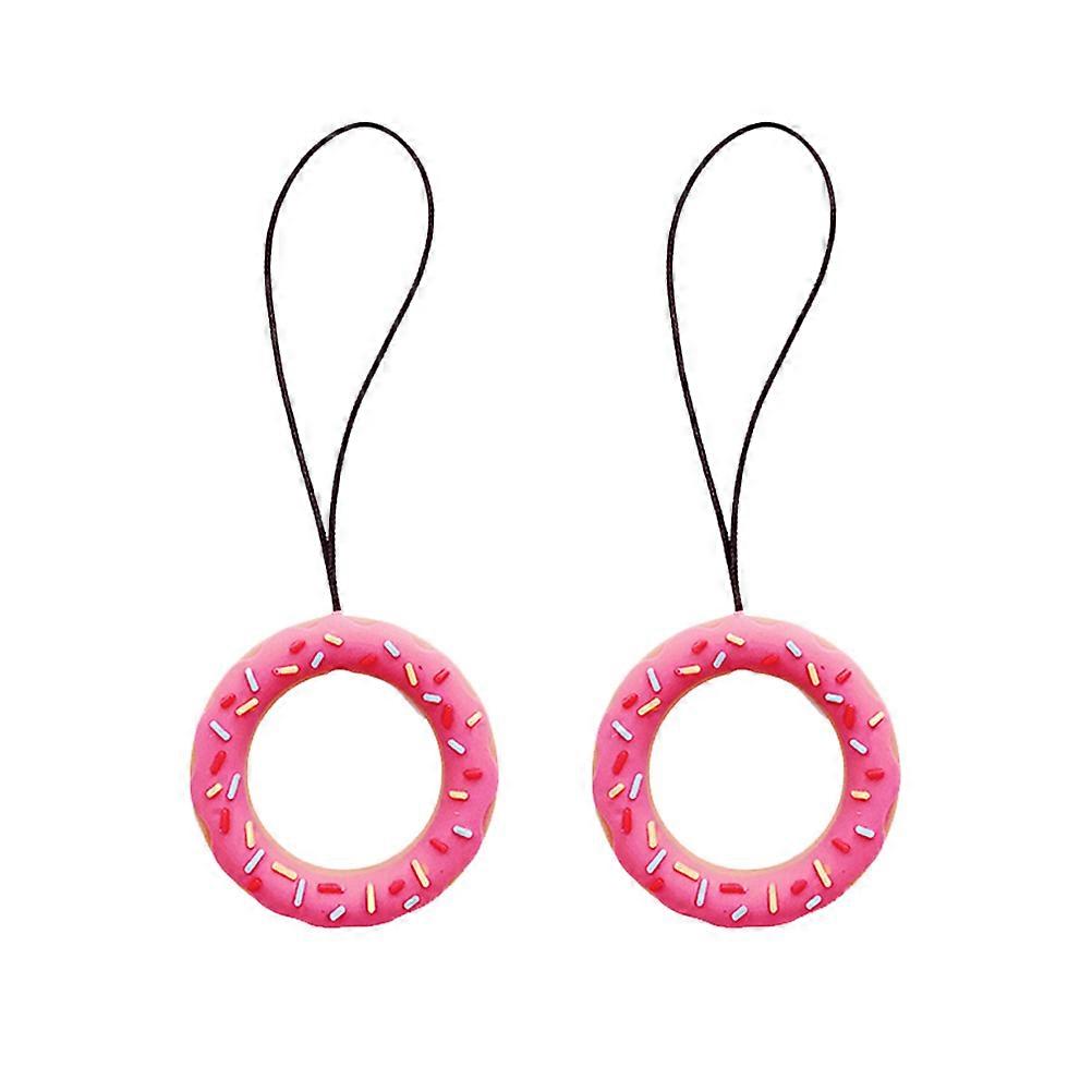Mobile Phone Strap Silicone Doughnut Finger Ring Strap for Phone 2Pcs