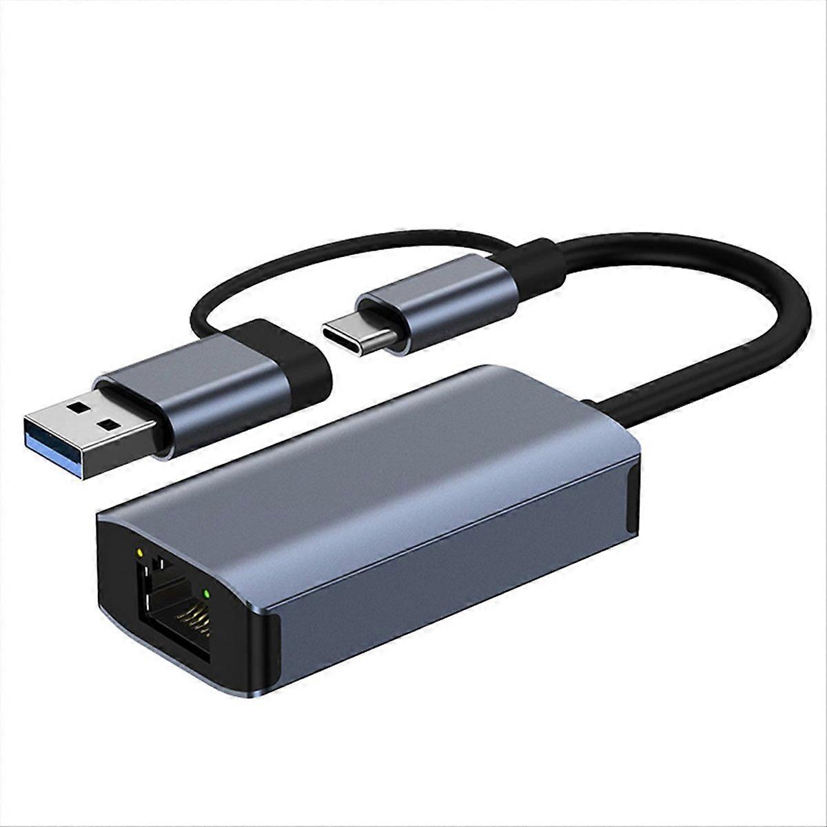 Ethernet USB Type-C Data Transfer 1000Mbps RJ45 Ethernet Adapter