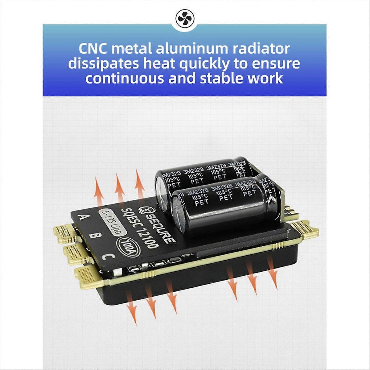 SEQURE 12100 Brushless Electric Speed Controller 100A AM32