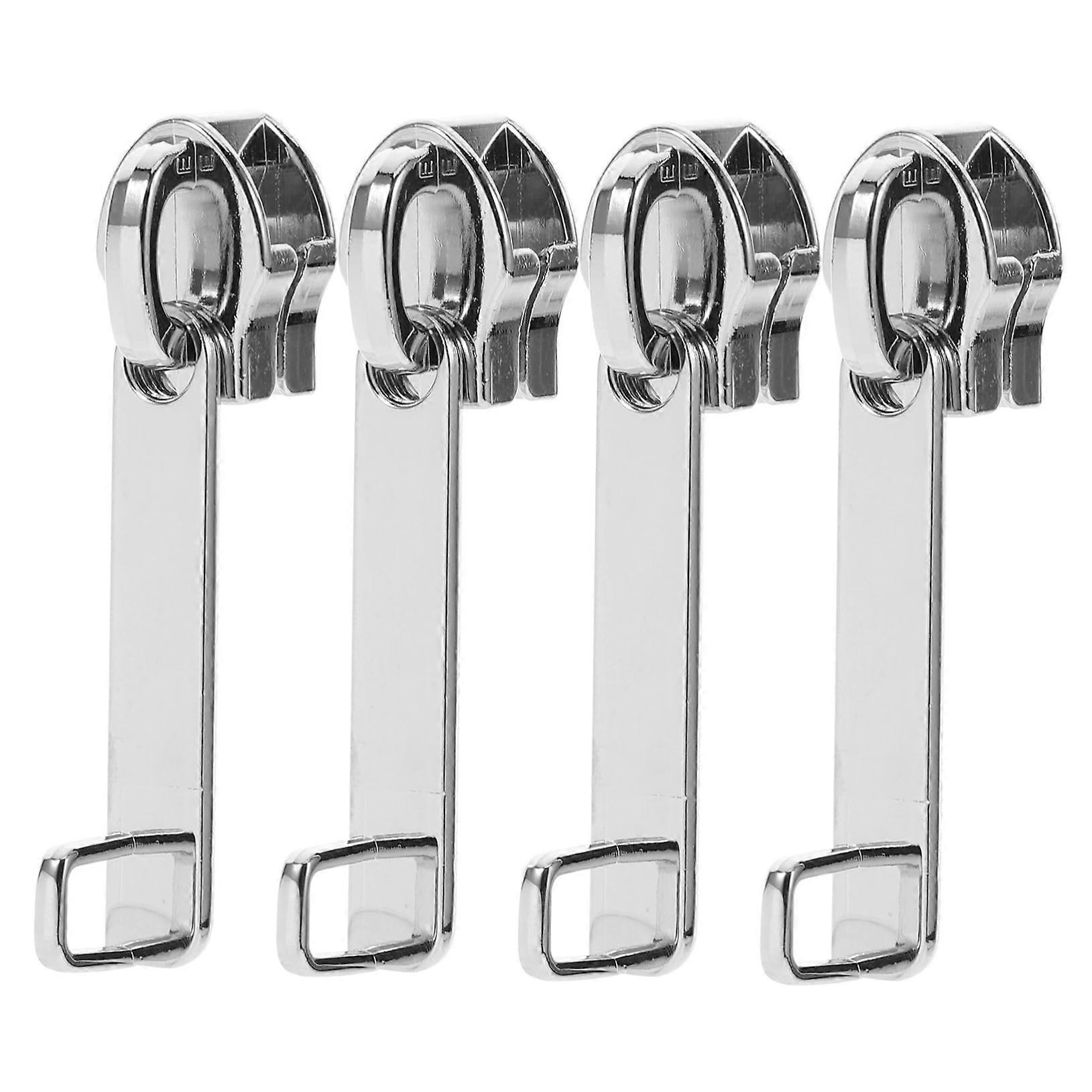 Zipper Pull Replacement Set with Locking Metal Tabs for Luggage, Jackets and Quick
