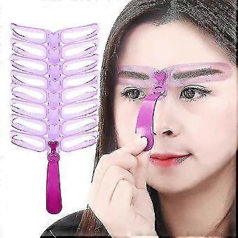 8pcs Eyebrow Stencils, Eyebrow Template, Eyebrow Shaping Kit, Reusable Eyebrow Stencil With Handle