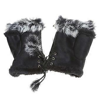 Damen-Winterhandschuhe ohne Finger, weich und warm gefüttert, stilvoll und bequem für Outdoor-Aktivitäten und den Alltag