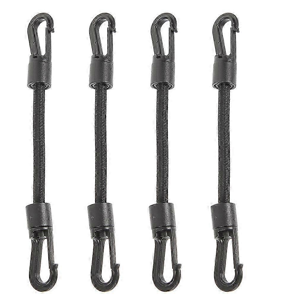 4pcs Elastic Multi function Outdoor Camping Buckle Straps Hook Tie Down Straps for Gear