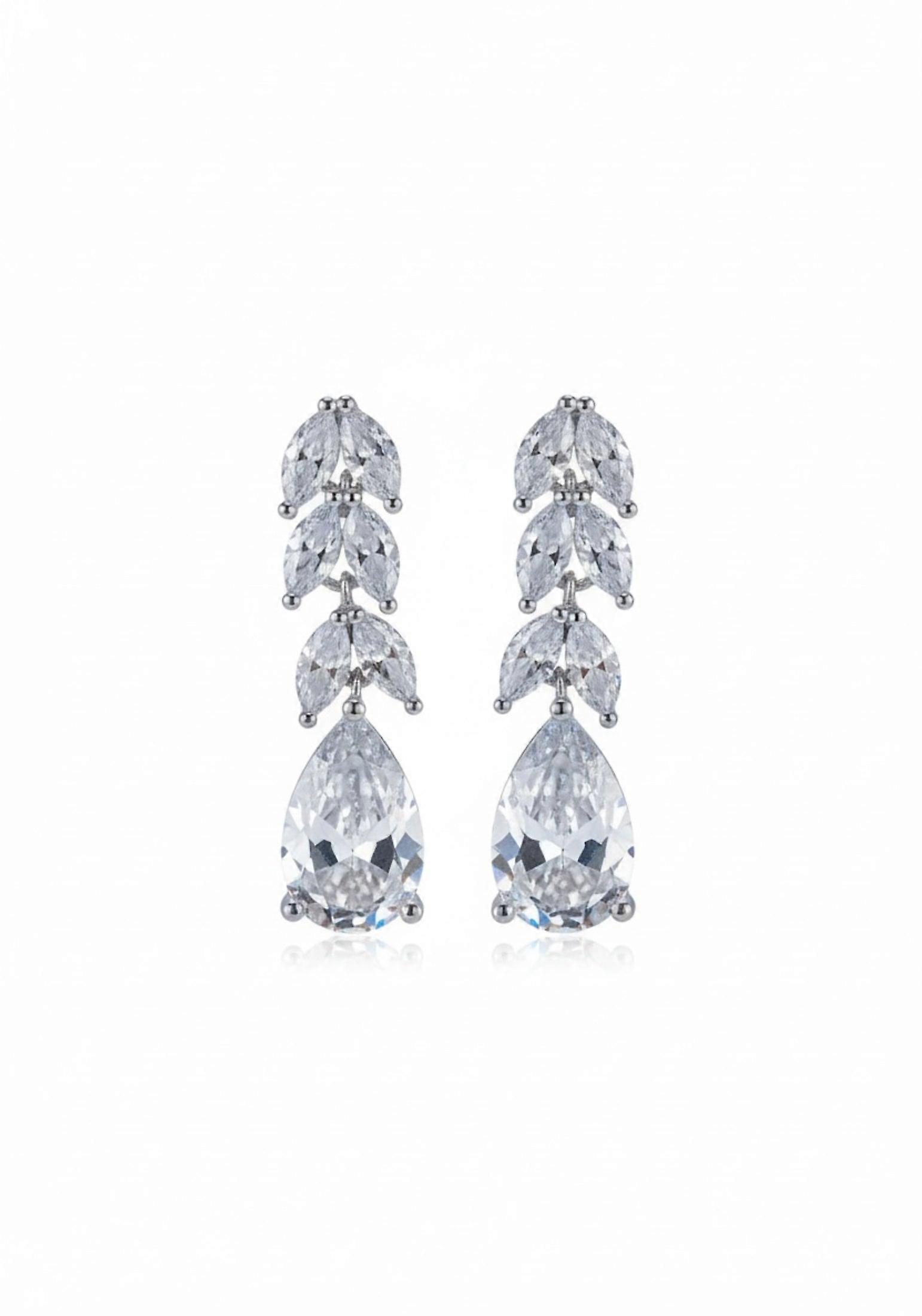 Happy Ever After Drop Earrings Silver