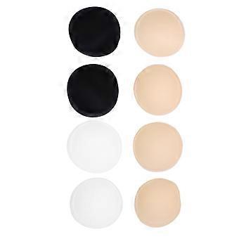 4 Pairs Bra Pads Bra Cup Inserts Sports Bra Pads (Black, White, Complexion)