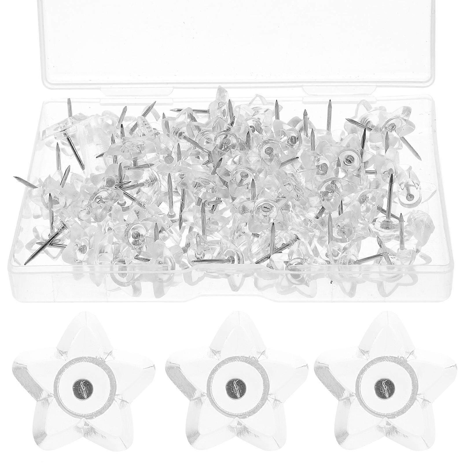 White Push Pin Delicate Pushpins for Home Use 100Pcs Map Accessory Pack
