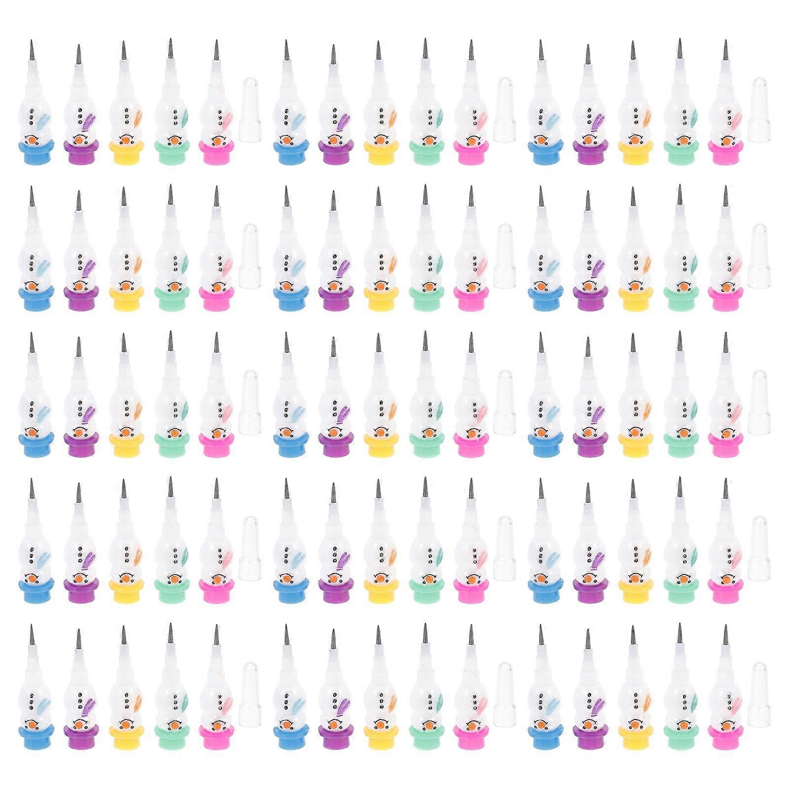 15Pcs Christmas Stackable Pencils Snowman Theme for School Supplies