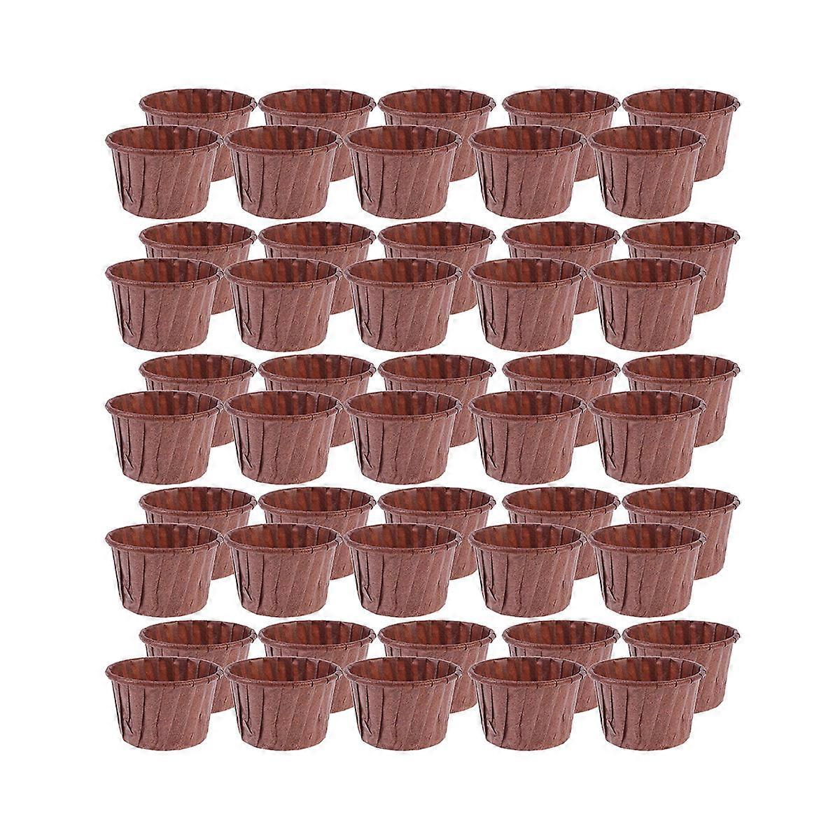 Light Brown Paper Dessert Cake Cups for Baking 100Pcs